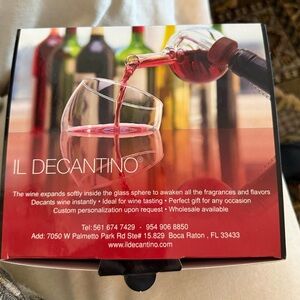IL Decantino wine Decanter Paradise Cruise Line Edition Pourer Aerator Glass New